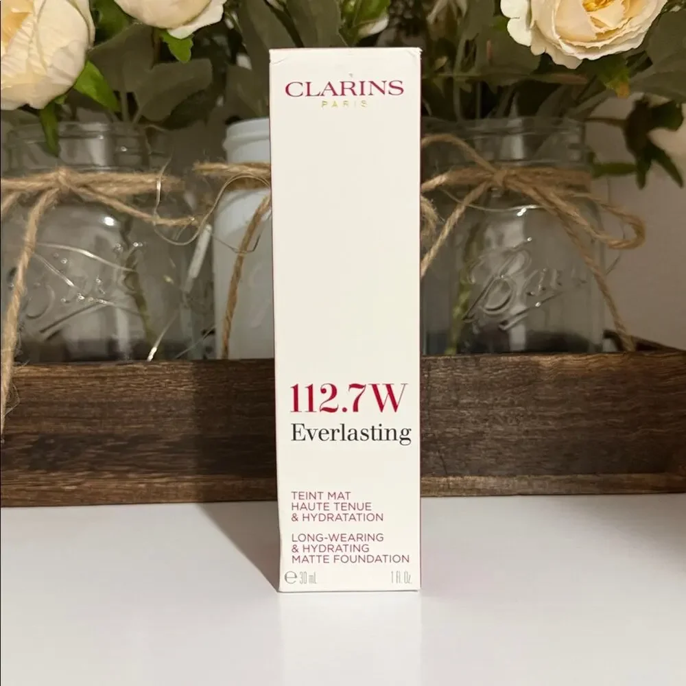 Clarins Everlasting Matte Foundation 112.7W Macchiato 1 oz - NIB